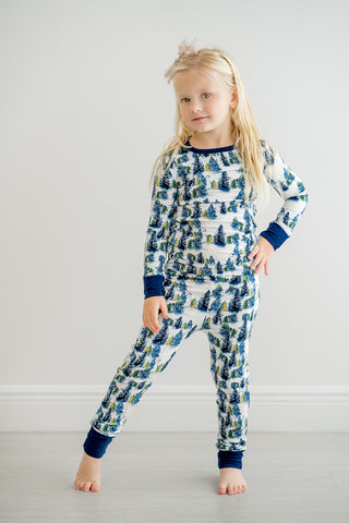 Winter Trees | Two-Piece Bamboo Long Sleeve Toddler & Kids Pajamas