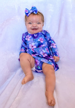 Dreamy Blooms | Baby & Toddler Bamboo Bodysuit Dress