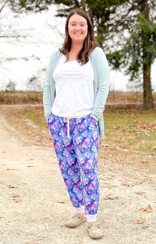 Dreamy Blooms | Women's Bamboo Jogger Pajama Pants