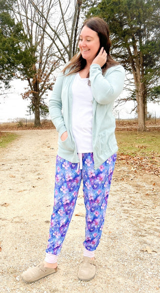 Dreamy Blooms | Women's Bamboo Jogger Pajama Pants