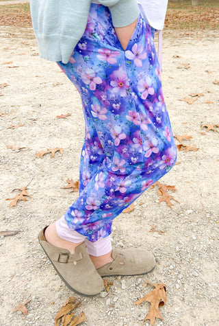 Dreamy Blooms | Women's Bamboo Jogger Pajama Pants