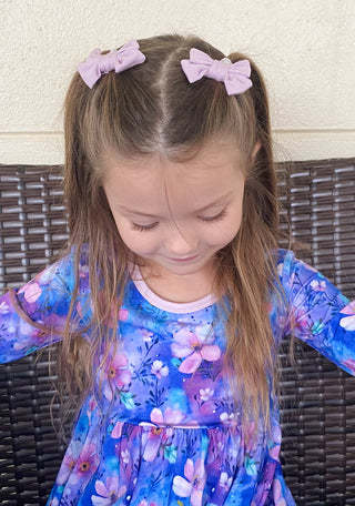 Orchid | Baby Bamboo Clip on Bow Set
