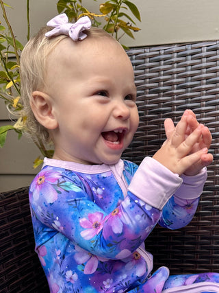 Orchid | Baby Bamboo Clip on Bow Set