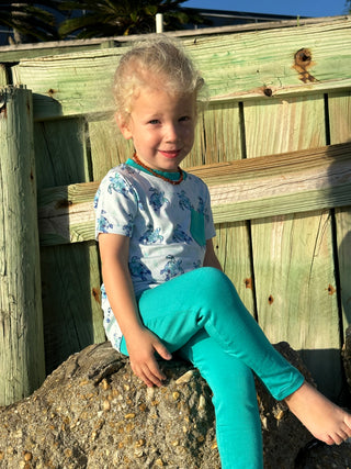 Turquoise | Bamboo Baby, Toddler & Kids Pants