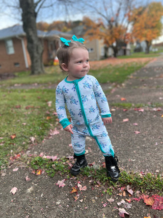 Turquoise | Baby Bamboo Clip on Bow Set