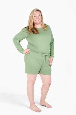 Sage Green | Adult Bamboo Long Sleeve Top