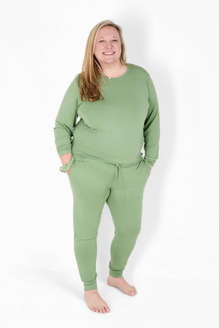 Sage Green | Women's Bamboo Jogger Pajama Pants