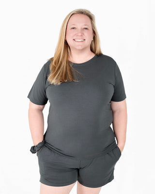 Charcoal | Adult Bamboo Short Sleeve T-Shirt