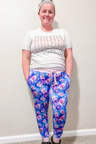 Dreamy Blooms | Women's Bamboo Jogger Pajama Pants