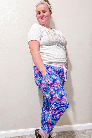Dreamy Blooms | Women's Bamboo Jogger Pajama Pants