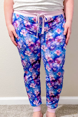 Dreamy Blooms | Women's Bamboo Jogger Pajama Pants
