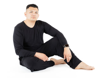 Black | Adult Bamboo Long Sleeve Top