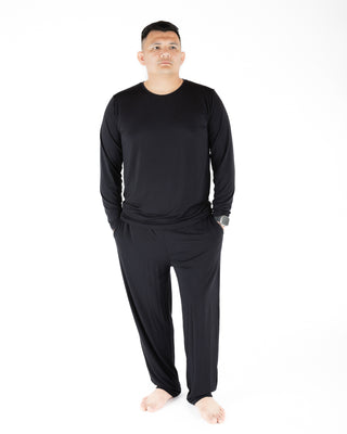 Black | Men's Bamboo Relaxed Lounge Pajama Pants