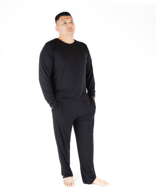 Black | Adult Bamboo Long Sleeve Top