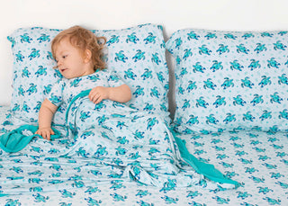 Sea Turtles | Double Layer Bamboo Toddler Blanket