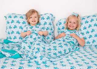 Sea Turtles | Double Layer Bamboo Toddler Blanket