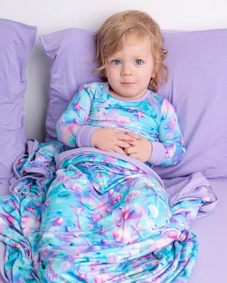 Magical Mermaid Shells | Double Layer Bamboo Toddler Blanket