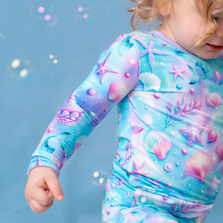 Magical Mermaid Shells | Two-Piece Bamboo Long Sleeve Toddler & Kids Pajamas