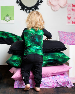 Green Galaxy Elixir | Bamboo Toddler & Kids Raglan Tee