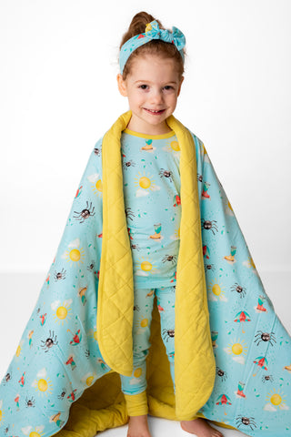 Spring Showers | Quilted Bamboo Toddler Blanket