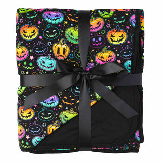 Halloween Pumpkins | Quilted Bamboo Toddler Blanket