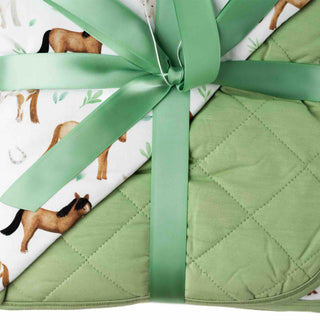 Perfect Ponies | Quilted Bamboo Toddler Blanket