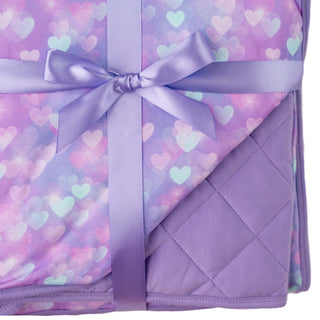 Hearts | Quilted Bamboo Toddler Blanket