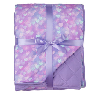 Hearts | Quilted Bamboo Toddler Blanket