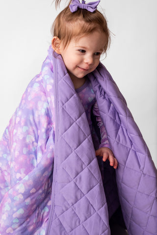 Hearts | Quilted Bamboo Toddler Blanket
