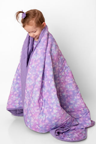Hearts | Quilted Bamboo Toddler Blanket