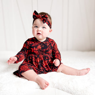 Midnight Roses | Bamboo Headband Bow