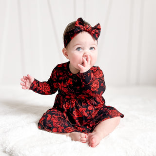 Midnight Roses | Bamboo Headband Bow