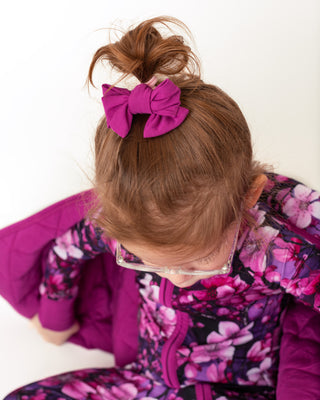 Mulberry | Toddler Bamboo Clip on Bow