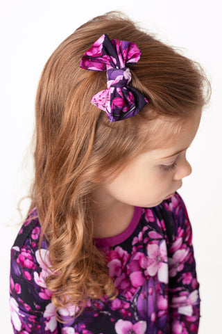 Cherry Blossoms | Toddler Bamboo Clip on Bow