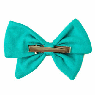 Turquoise | Toddler Bamboo Clip on Bow