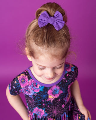 Violet | Toddler Bamboo Clip on Bow *New Style*