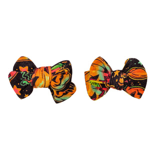 Halloween | Spooky Pumpkins | Baby Bamboo Clip on Bow Set *New Style*