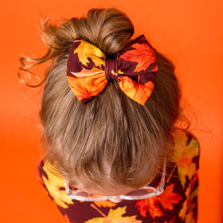*COMING SOON* Autumn Leaves | Bamboo Small Clip on Bow
