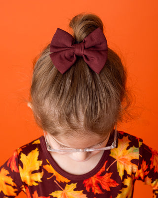 *COMING SOON* Ember | Bamboo Small Clip on Bow