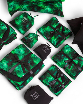 Green Galaxy Elixir | Quilted Bamboo Toddler Blanket