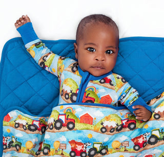 Farm Friends | Mini Quilted Bamboo Baby Blanket