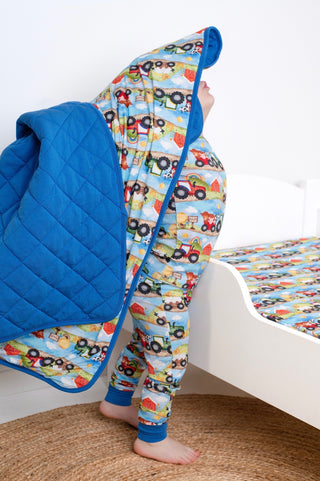 Farm Friends | Mini Quilted Bamboo Baby Blanket
