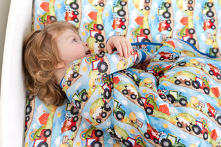 Farm Friends | Mini Quilted Bamboo Baby Blanket