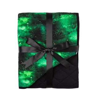 Green Galaxy Elixir | Mini Quilted Bamboo Baby Blanket