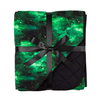 Green Galaxy Elixir | Quilted Bamboo Toddler Blanket