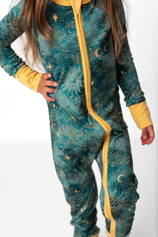 Dreamy Skies | Convertible Bamboo Zipper Baby Pajamas