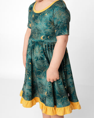 Dreamy Skies | Toddler & Girls Bamboo Ruffle Twirl Dress