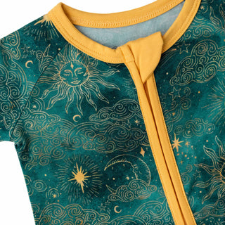 Dreamy Skies | Convertible Bamboo Zipper Baby Pajamas