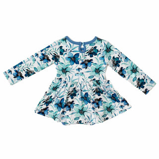 Azure Petals | Baby & Toddler Bamboo Bodysuit Dress