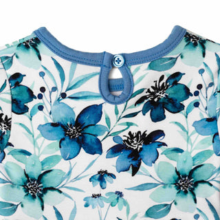 Azure Petals | Baby & Toddler Bamboo Bodysuit Dress